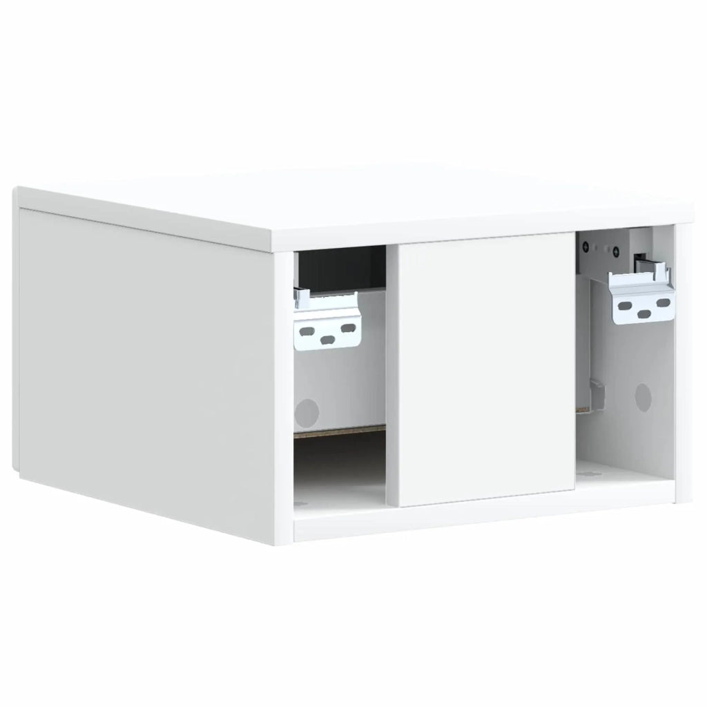 Mobiletto da notte a muro 2 pcs Bianco 33 x 34,5 x 20 cm