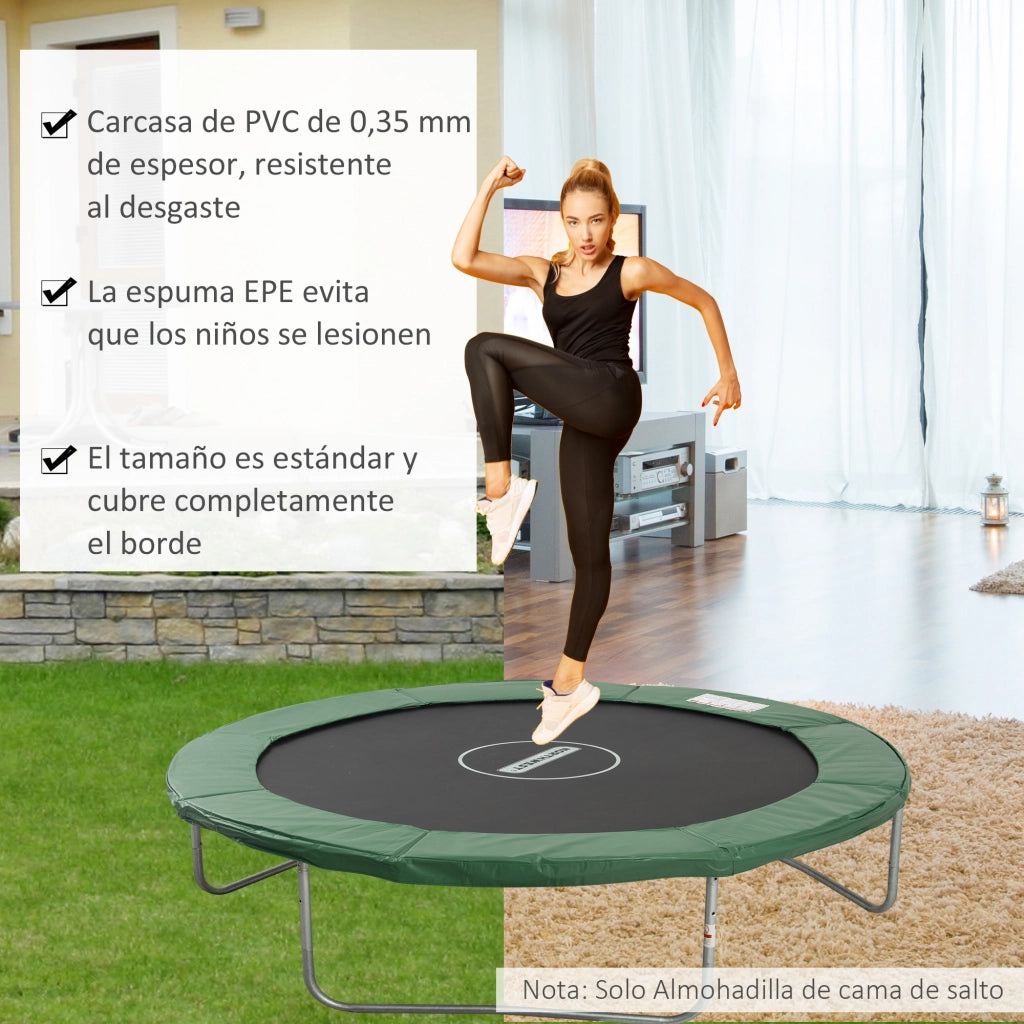 Copertura di Protezione Imbottita per Trampolino ¨C zephmum ¨C Verde ?305 cm