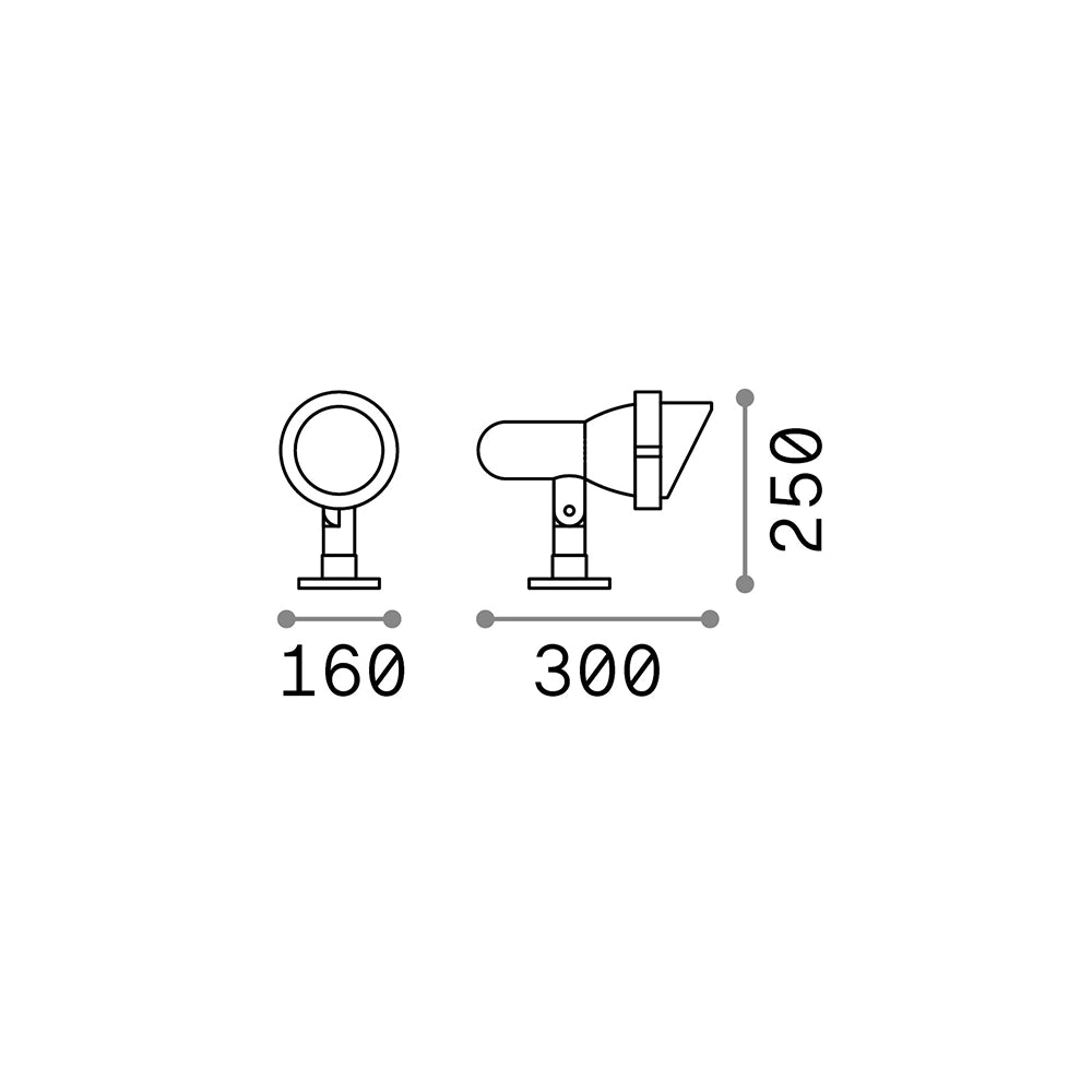Applique Moderna Terra Alluminio Antracite 1 Luce E27
