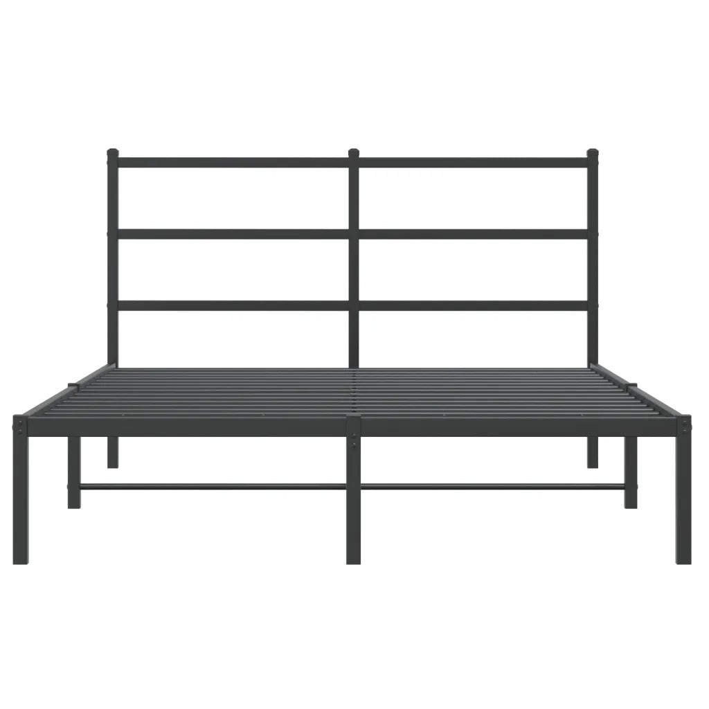 Giroletto con Testiera in Metallo Nero 135x190 cm 355364