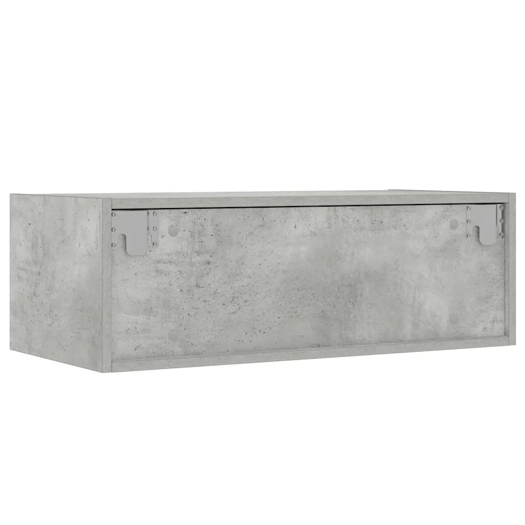 Mobile Porta TV con Luci LED Grigio Cemento 75x35,5x25 cm