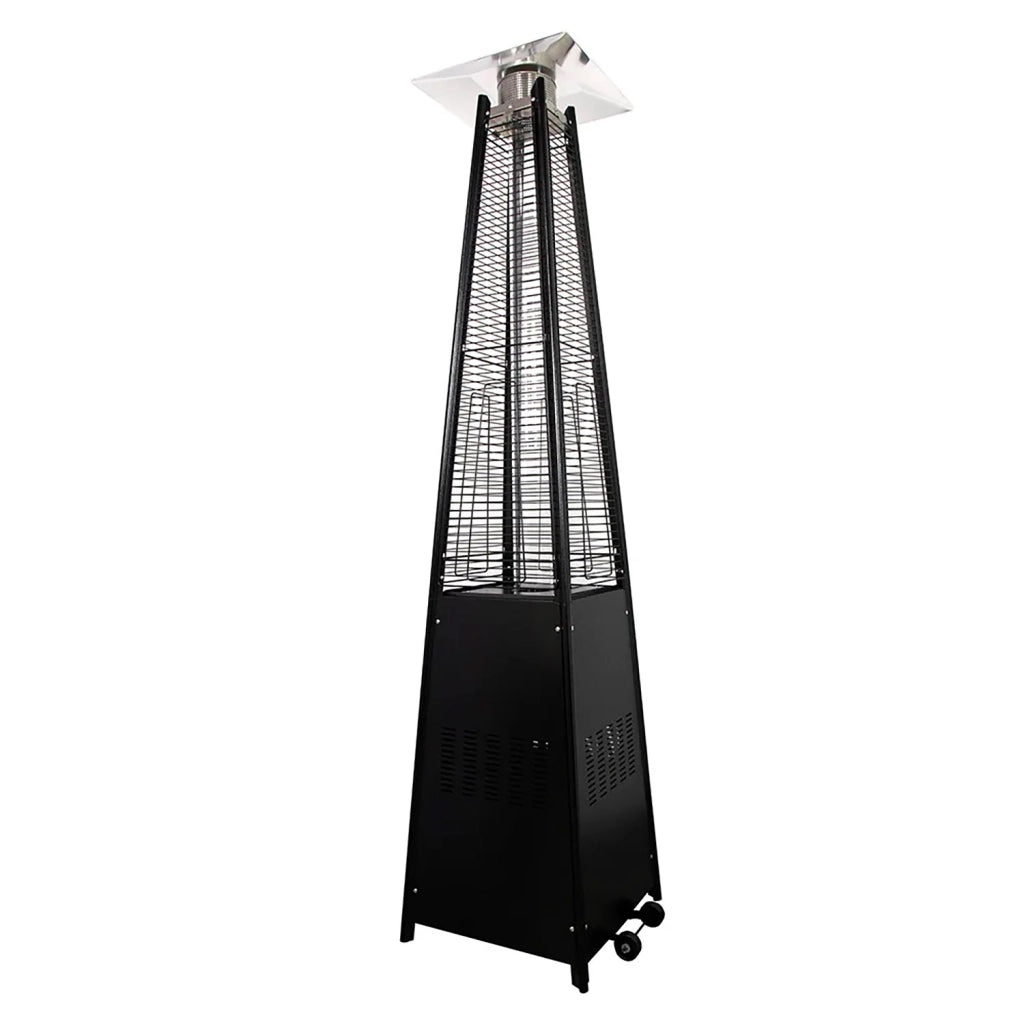 Stufa a Fungo a Gas Max 13kW Fiamma Viva Verticale 52x52x227 cm Pyramid Nero