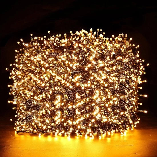 Illuminazione esterna a led per albero di Natale balcone giardino terrazza decorazione festiva 50M 8 modalità IP44 impermeabile a led