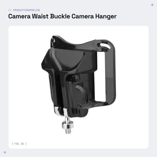 Supporto per attrezzatura fotografica universale 1/4 pollici viti - Otre portatile - Leggero - Fissaggio stabile - Massima carico di 10 kg - Supporto per attrezzatura fotografica