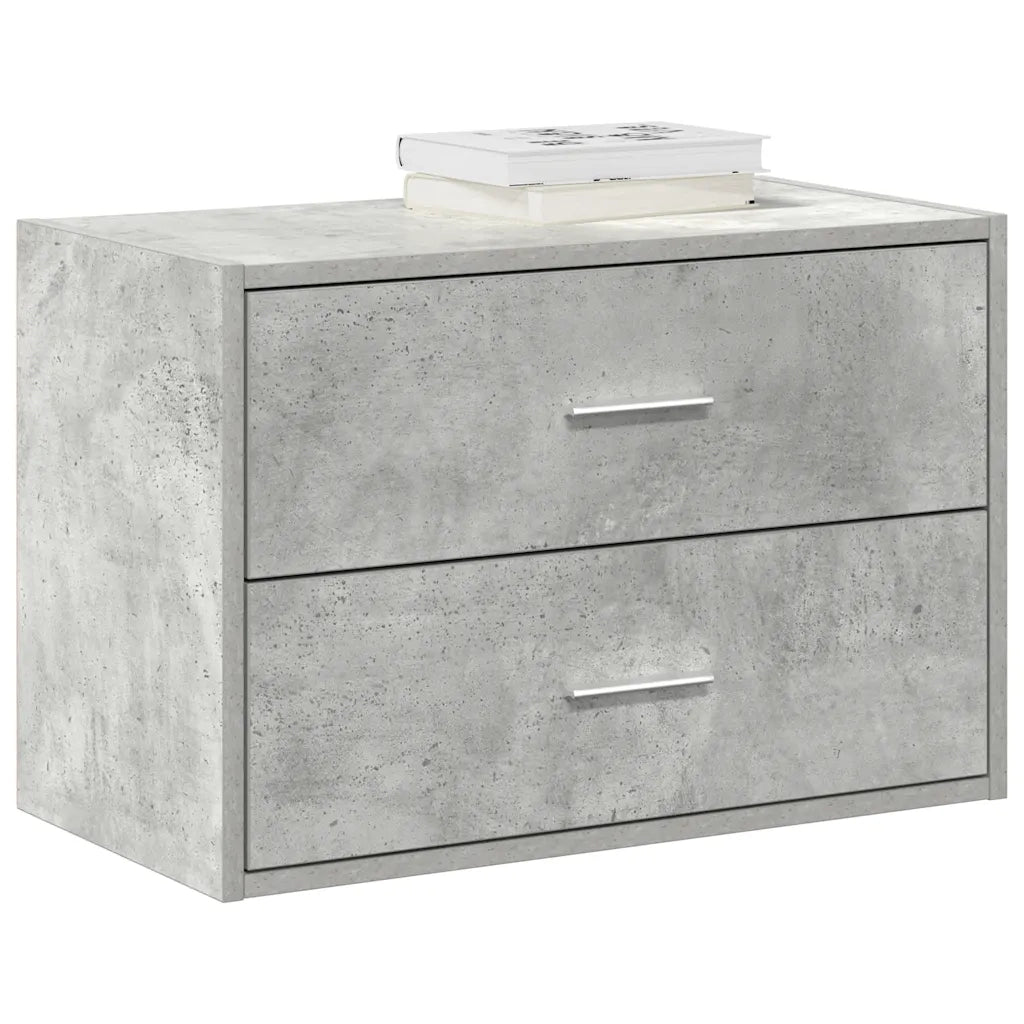 Armadio con 2 Cassetti Grigio Cemento 60x31x40 cm in Truciolato CFW1436423