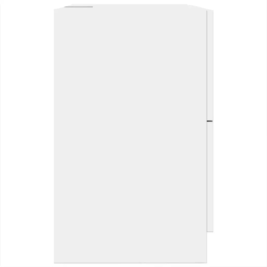 Mobiletto moderno per lavabo da bagno con pratico contenitore 59 x 37 x 59 cm legno composito bianco 02_0049531