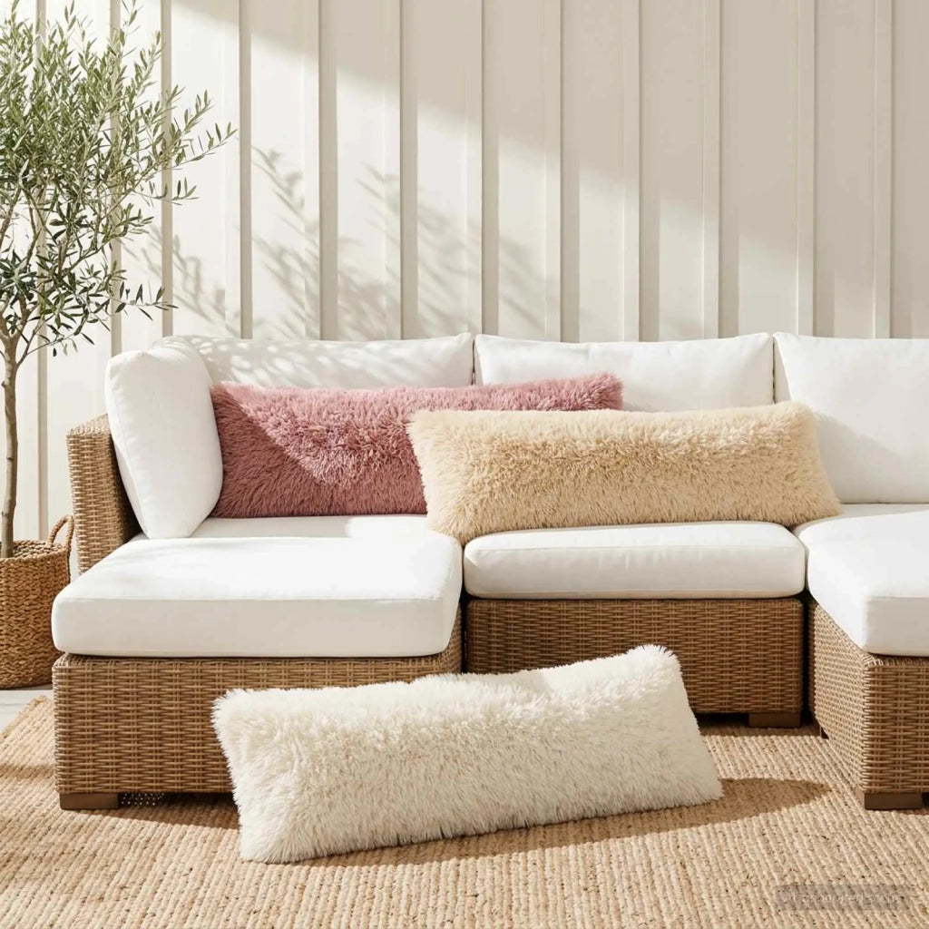 Cuscino con cuscino HEERLEN Bianco 40 x 145 cm Fleece PV 926307