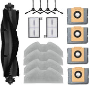 15 Accessori per Stufoletto - 1 pennello principale, 4 pennelli laterali, 2 filtri lavabili, 4 asciugamani, 4 sacchetti per polvere