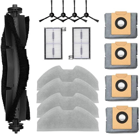 15 Accessori per Stufoletto - 1 pennello principale, 4 pennelli laterali, 2 filtri lavabili, 4 asciugamani, 4 sacchetti per polvere
