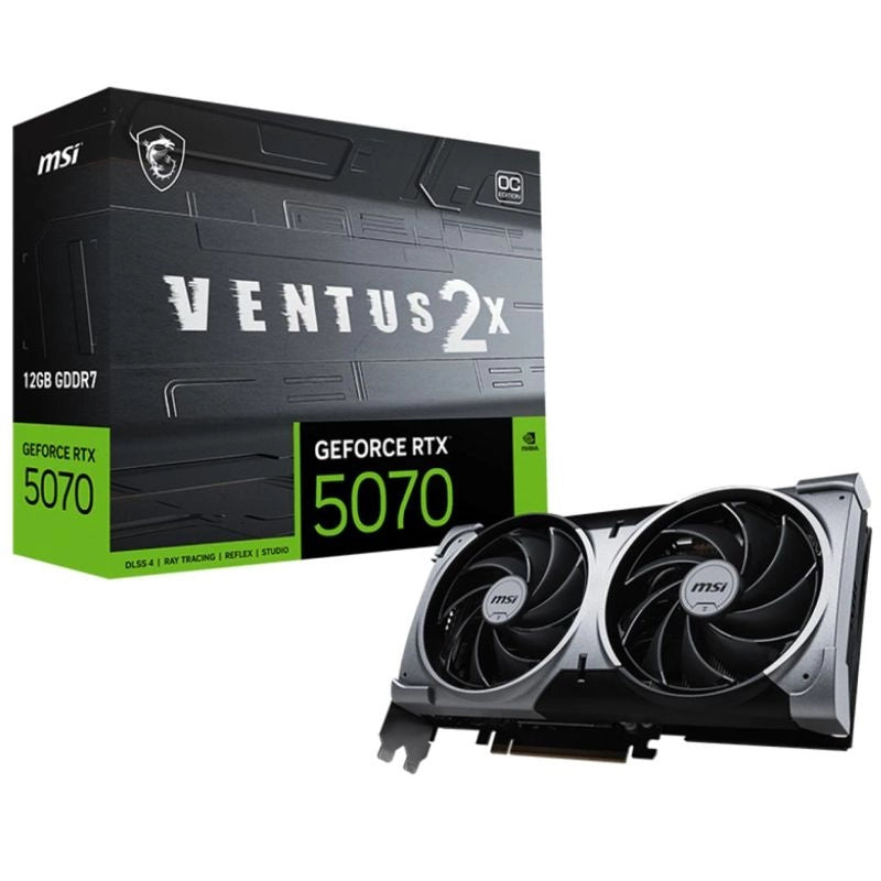 Msi geforce rtx 5070 12g ventus 2x oc nvidia 12 gb gddr7