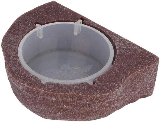 Alimentatore per rettili - Cibo in polvere - Tipo di sospensione per lucertola, lucertola, tartaruga - colore marrone.