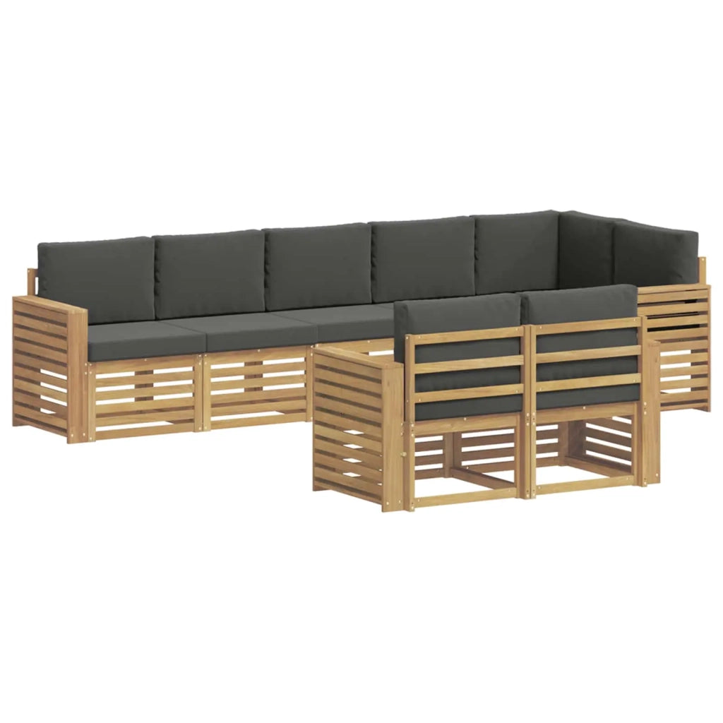Set di divani da esterno 8 pcs Bianco e Antracite 3392042