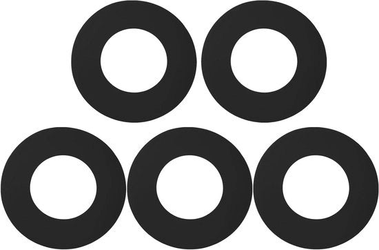 Pakking Weer Afdichtingen 5 pezzi 3/4 pollice NMO Montaggio Antenna - Gomma Nero Afdichtamento 4 mm - Sostituzione Parte 1291