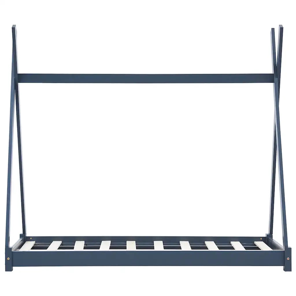 Giroletto per Bambini-Struttura Letto Bambini Grigio in Legno Massello di Pino 80x160cm 192303