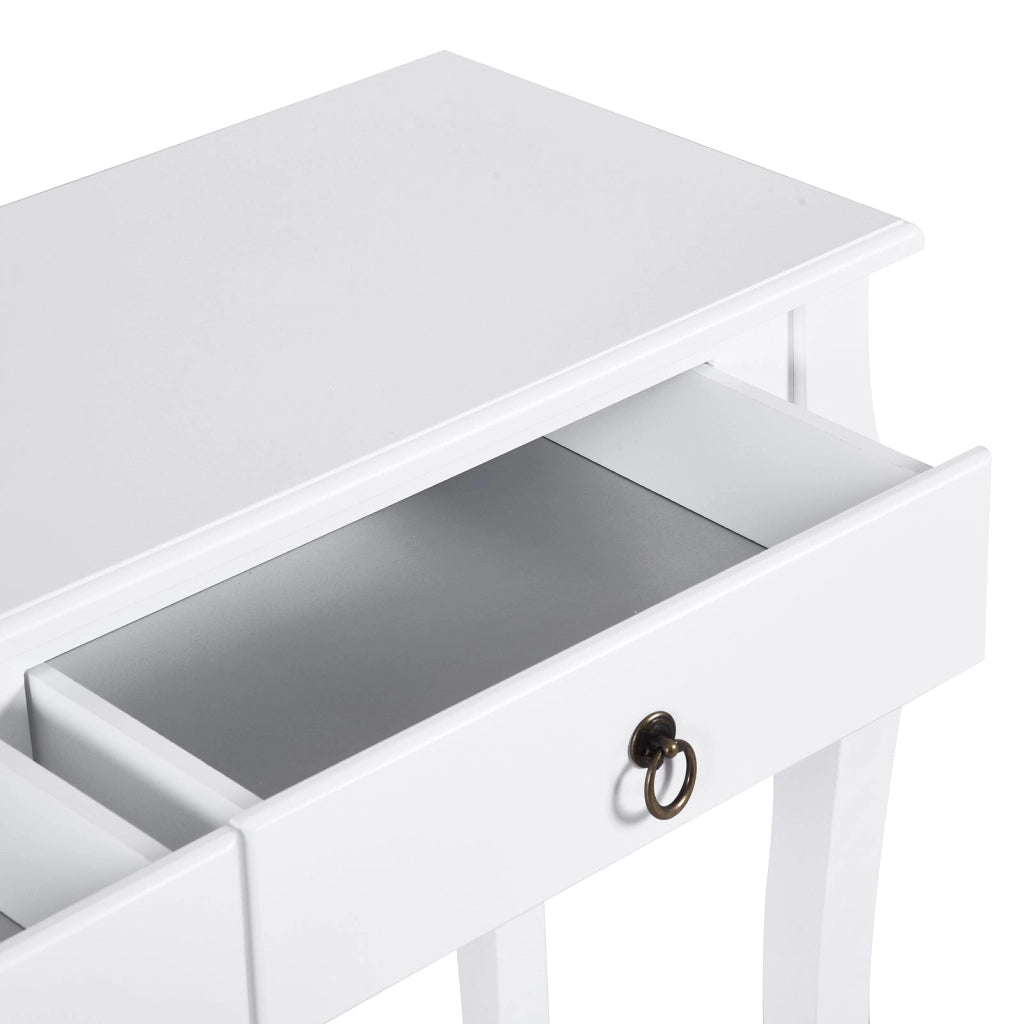Tavolo Consolle per Ingresso Bianco Opaco 100x33x76 cm