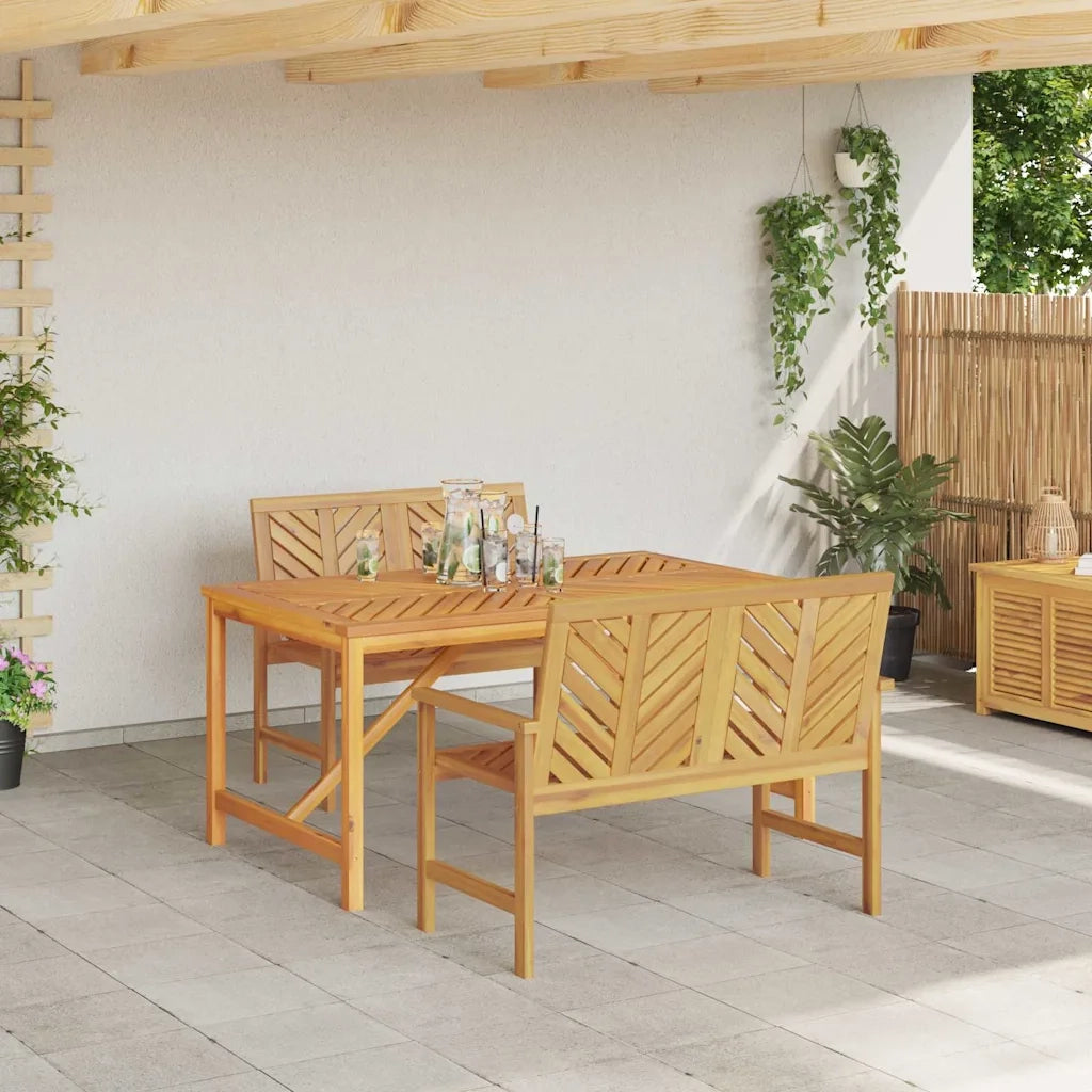 Set da Pranzo per Giardino 3 pcs Marrone 3154111