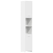 Mobile contenitore da bagno dalle linee pulite 30 x 30 x 183,5 cm legno composito bianco 02_0047715