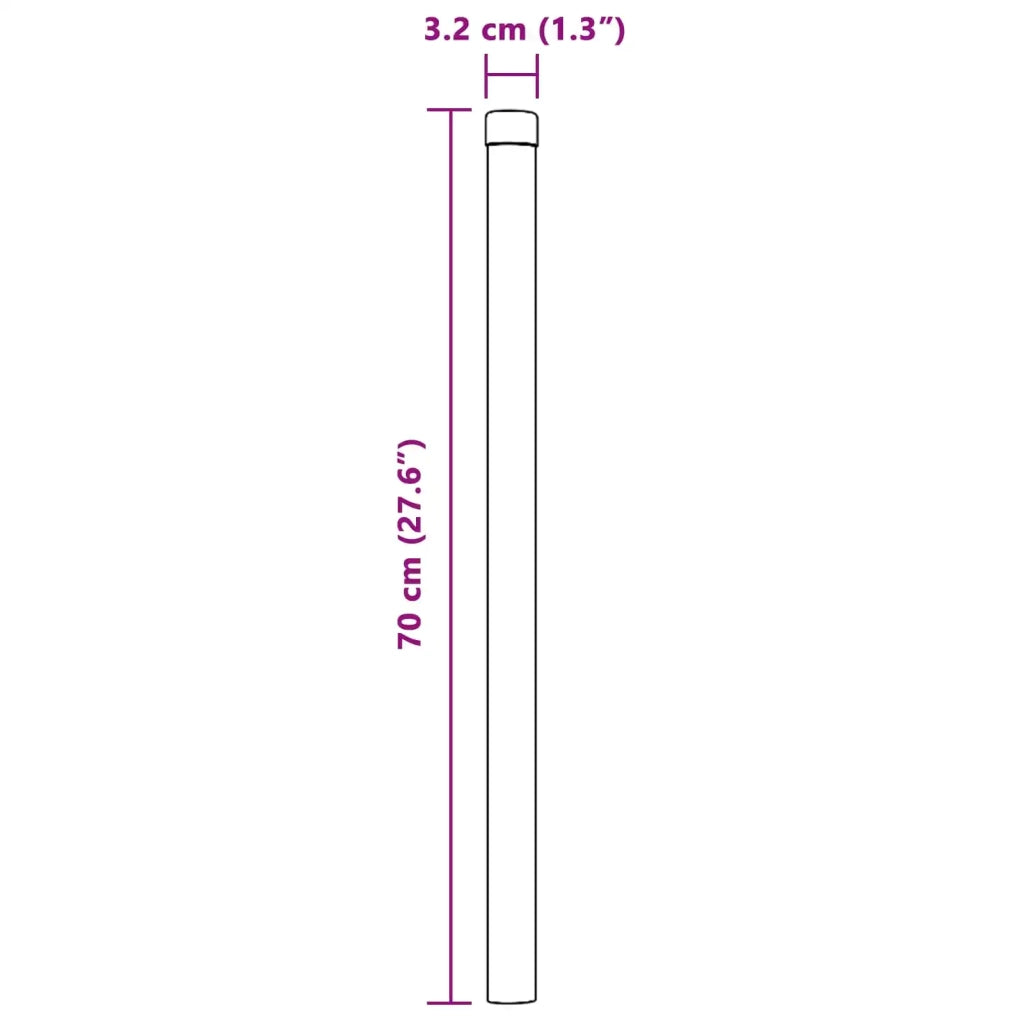 Palo della recinzione 2 pz Argento 70 cm CFW9465105