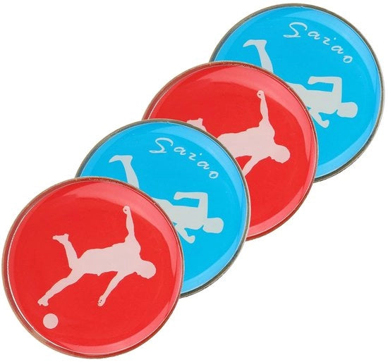Moneta di Arbitraggio Bicchiere - 4 Pezzi - Alta Qualità Metallo - Moneta per Lancio Sportivo - Calcio/Pallavolo - Comodo e Leggero