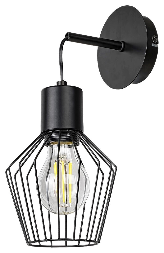 Applique industriale nera in metallo E27 Belano 3538 Rabalux