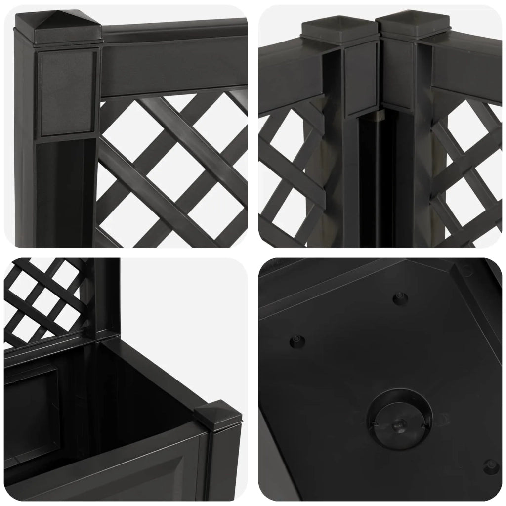 Vaso Grande con Direzione 2 pcs Antracite 143 x 143 x 133,5 cm