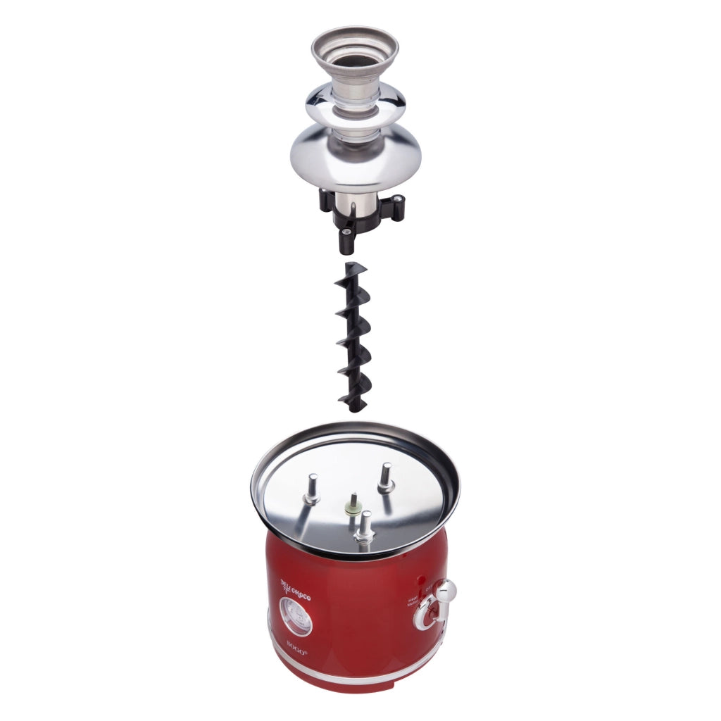 Fontana di cioccolato elettrica 90W con funzione riscaldamento e cascata continua, torre in acciaio inox - Sogo