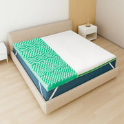 Topper 120x190 in Memory Foam Breeze a 9 Zone | Altezza 5 cm | Tessuto Polar Anallergico e Rinfrescante | Made in Italy