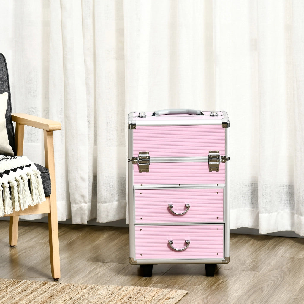 Cassettiera per Trucco ¨C Zephmum ¨C Rosa 36x23x58cm