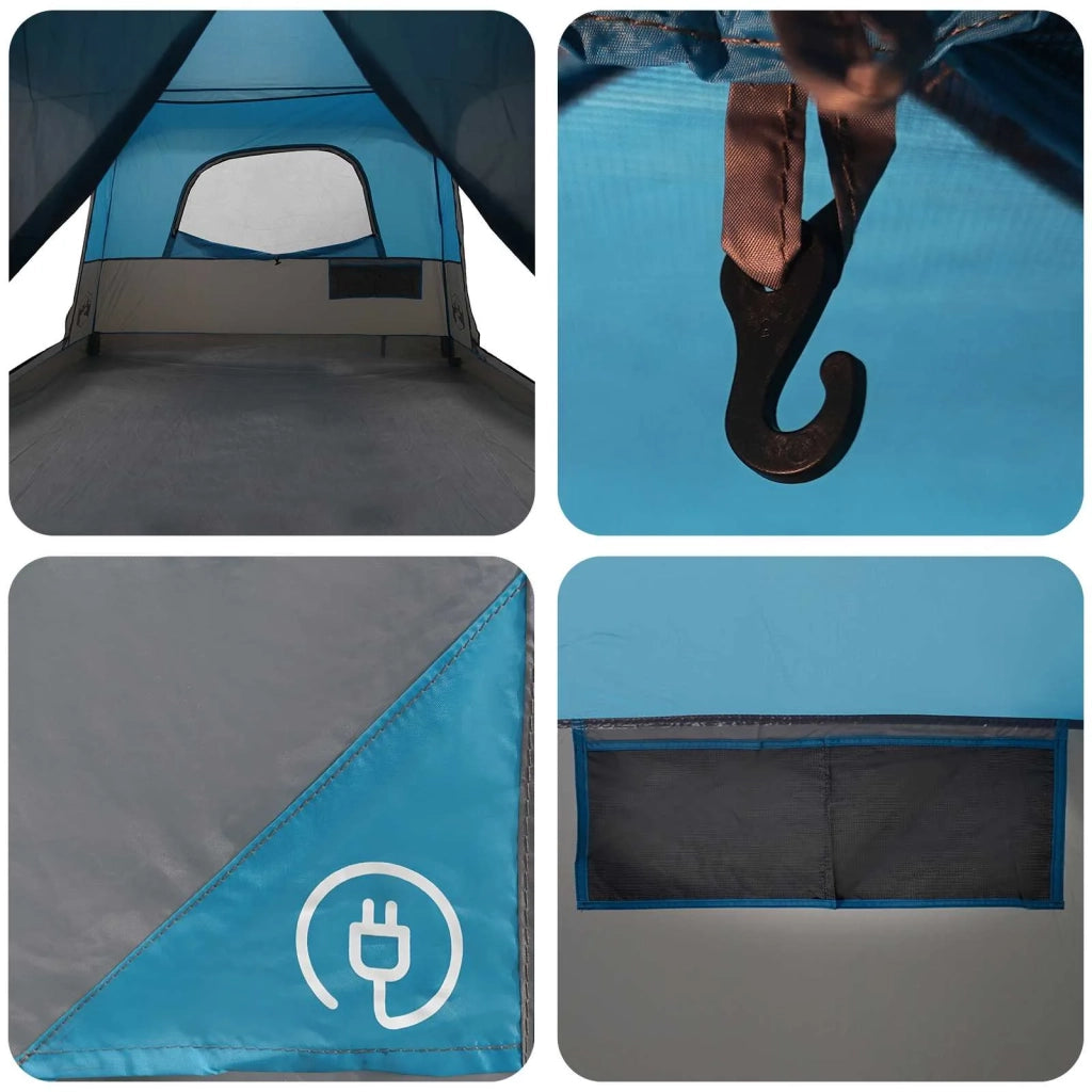 Tenda Familiare con tetto Blu 320 x 210 x 180 cm Poliestere 42028490