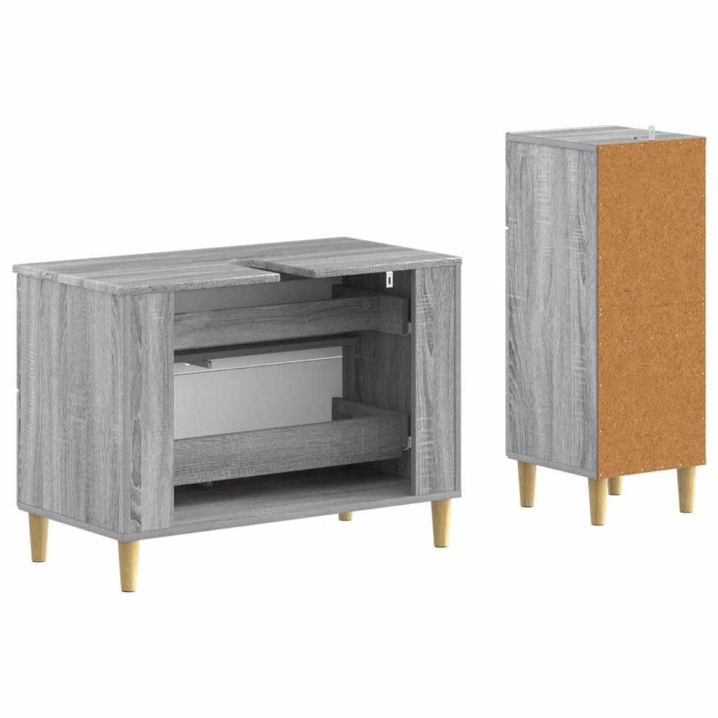 Set di Armadi da Bagno da 2 Pezzi ARNHEM Sonoma grigio 3417690
