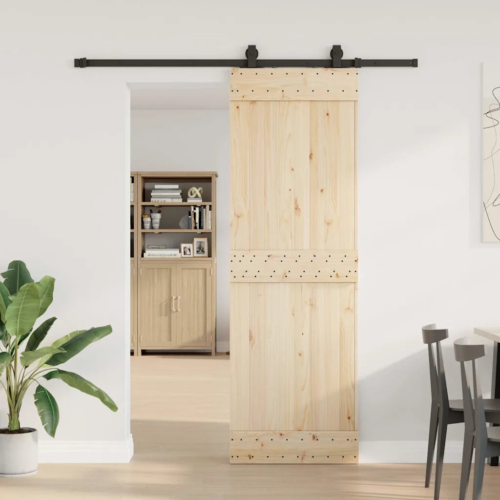 Kit di Binari per Porte Scorrevoli 183 cm Acciaio Nero CFW1558851