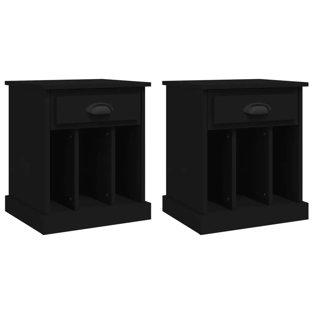 Comodini 2 pz Neri 43x36x50 cmcod mxl 126239