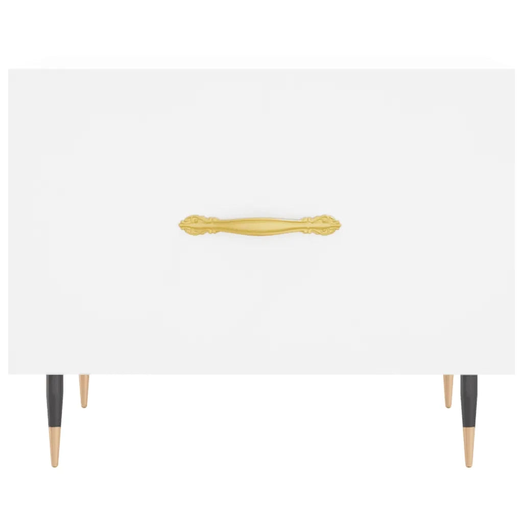 2 pz Tavolini da salotto | Tavolino da caff¨¨ | Tavolino da Soggiorno Bianchi 50x50x40 cm Legno Multistrato