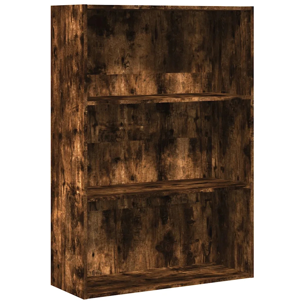 Libreria Rovere Fumo 80x30x114 cm in Legno Multistrato 857935