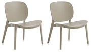 Set 2 Sedie 58x48,5x71 cm in Polipropilene Sabbia
