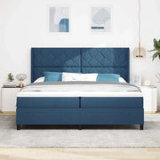 Letto a molle con materasso Blu 200 x 200 cm Tessuto