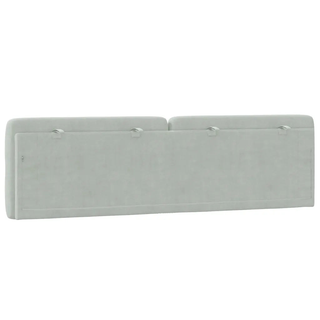 Cuscino Testiera-Cuscino per Testiera Grigio Chiaro 183 cm in Velluto
