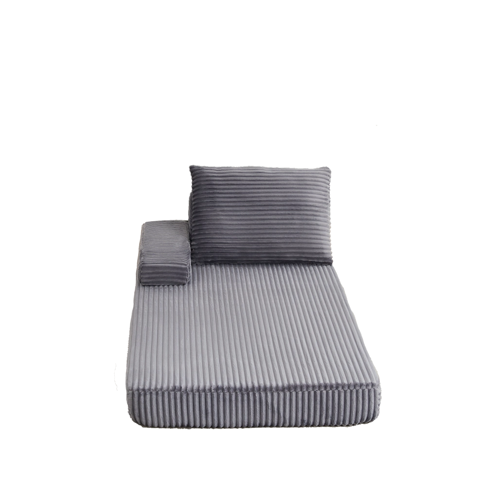 Divano in corda con braccioli rimovibili e cuscini ¨C Minimal ¨C grigio, 211cm