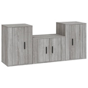 Set di mobili in legno ingegnerizzato Sonoma da 3 pezzi (mobile credenza mobile TV soggiorno camera da letto salotto) - 02_0024637