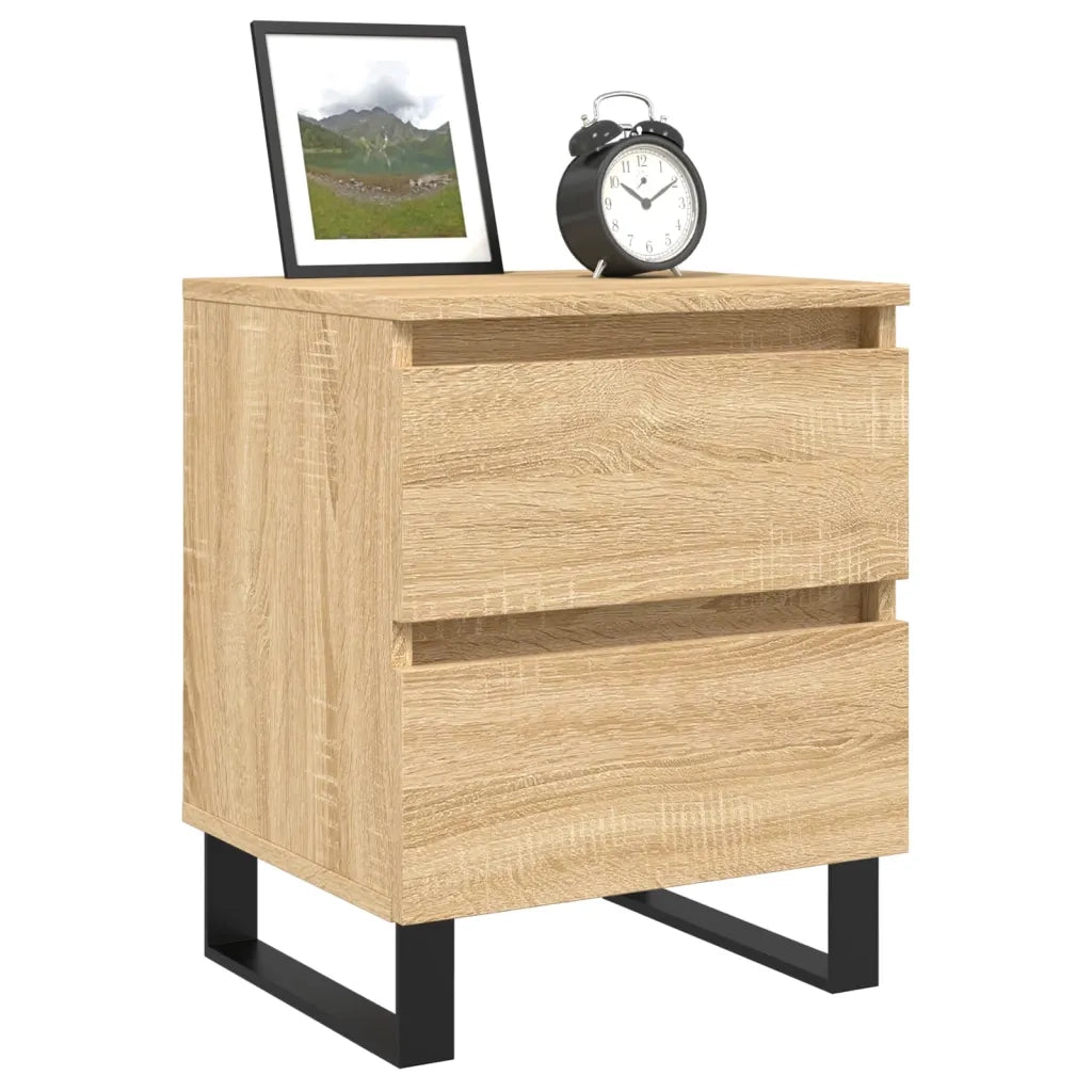 Comodino-Tavolino da notte Rovere Sonoma 40x35x50 cm in Legno Multistrato 831784