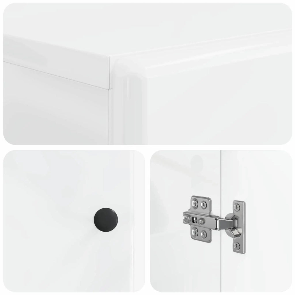 Mobile per scarpe BREDA 59,5 x 39,5 x 90 cm Bianco Lucido 897529