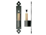 CARDINE A LEGNO PER BANDELLA SU LAMA A FILO PERNO FISSO- - mm.26x160h. perno ø mm.12 -ferro verniciato nero - 6 pezzi DIDIEFFE