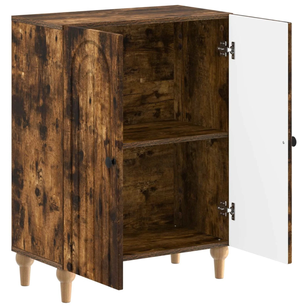 Mobiletto da Bagno ALKMAAR Rovere Fumo 59,5 x 31 x 80 cm 896180