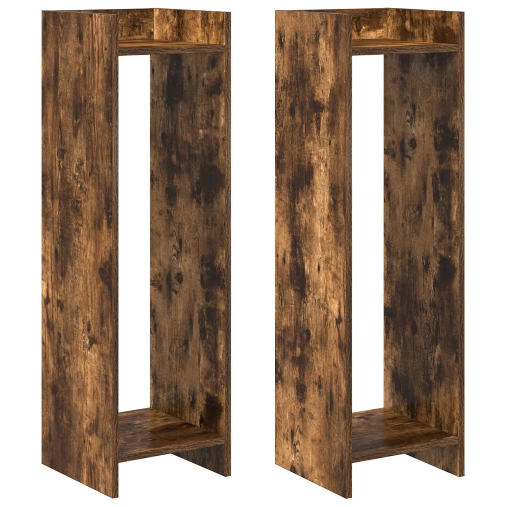 Supporto per piante 2 pcs Quercia Affumicata 30 x 30 x 100 cm