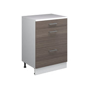 Mobile per mansarda Rion Grigio nobile/Bianco 60 x 83.8 cm senza inclinazione con 3 cassetti Vicco