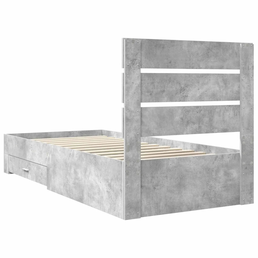 Struttura del letto-Giroletto Grigio Certo e Argento 70 x 190 cm 509656
