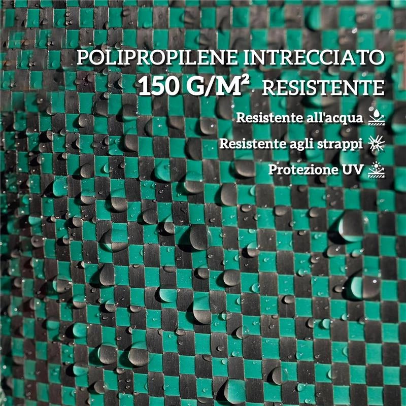 SET 3 SACCHI PER RIFIUTI DA GIARDINO DA 300 L CON MANICI RICHIUDIBILI E RIUTILIZZABILI Ø 67X84 CM VERDE