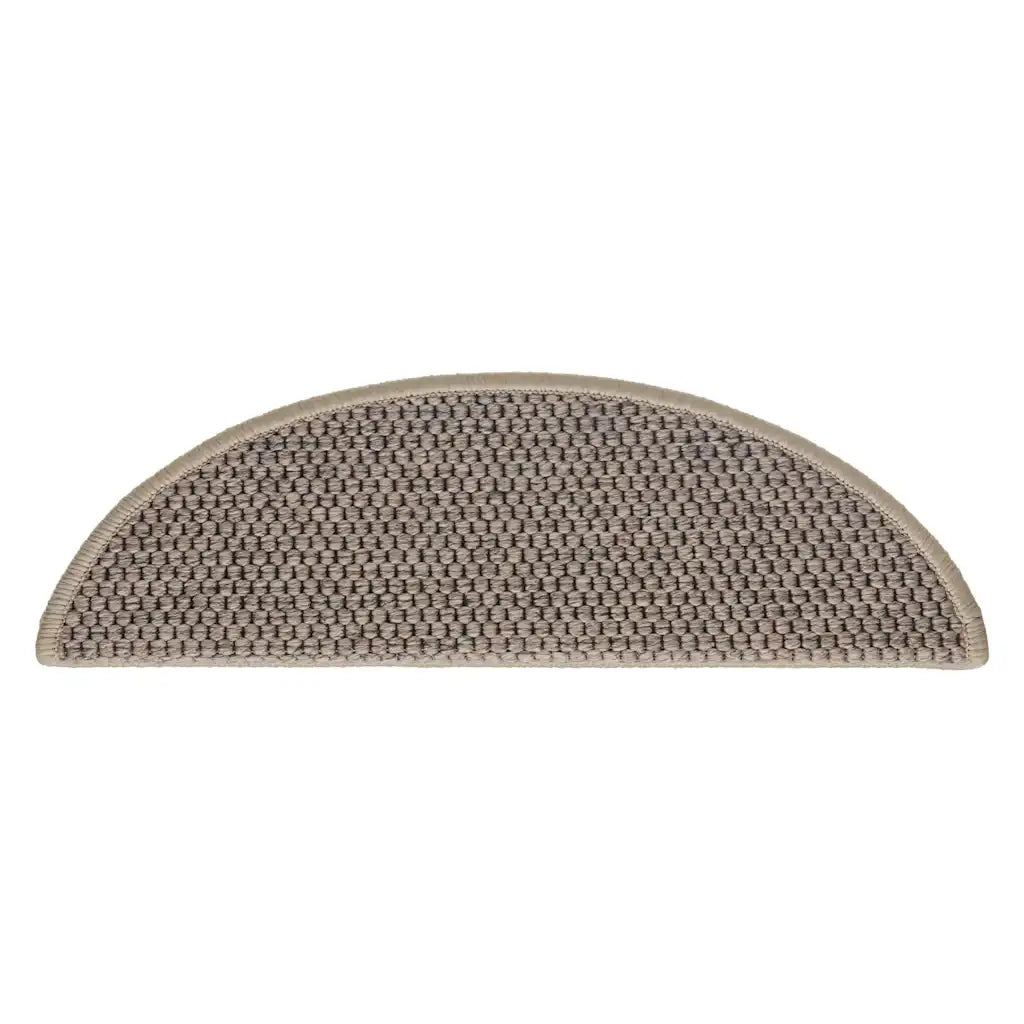Tappeti Adesivi Scale Aspetto Sisal 15 pz 56x20 cm Beige Scuro cod mxl 77365