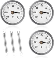 Termometro di installazione 3 pezzi - industriale - per tubi di riscaldamento e caldaie - 0-120 °C - 63 mm.