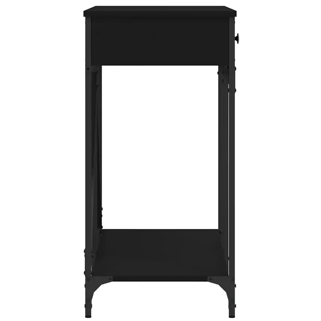 Tavolino Consolle | Tavolo d'Ingresso Nero 100x39x78,5 cm in Legno Multistrato